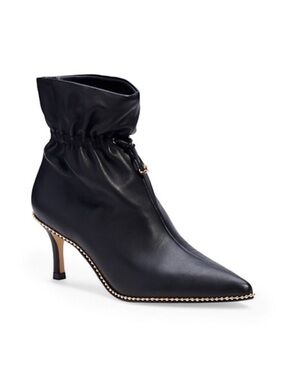 Coach Wynie black leather booties, size 9